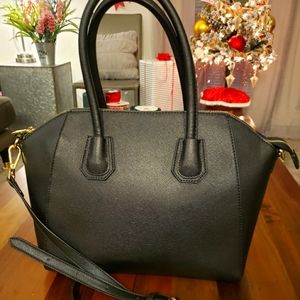 Her She Black Trapeze Bag/Purse